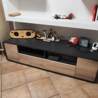 mobile basso soggiorno con mensola combinata