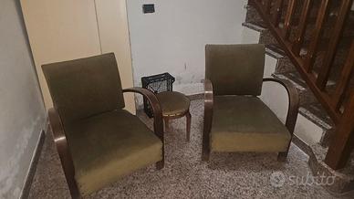 Coppia di poltrone vintage anni '50/'60