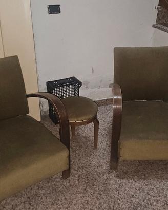 Coppia di poltrone vintage anni '50/'60