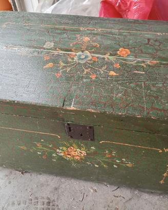 Cassapanca baule vintage in legno -Ridotto prezzo