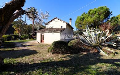 Casolare con terreno vista mare