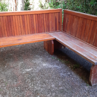 Giropanca panche di legno