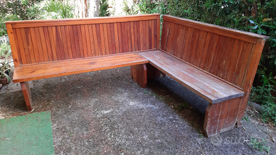 Giropanca panche di legno