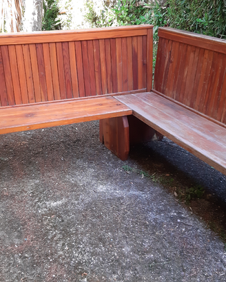 Giropanca panche di legno