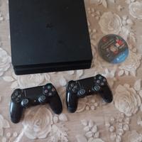 PlayStation 4 con 2 joystick e gioco