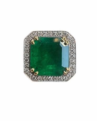 Anello oro bianco con smeraldo 9.48 ct