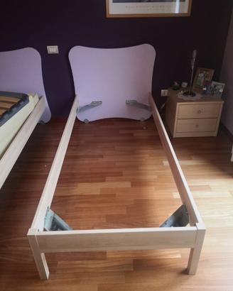 Sponde  in legno per coppia di letti singoli