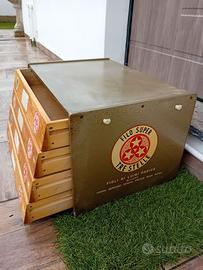 Cassettiera legno vintage Cucirini Tre Stelle