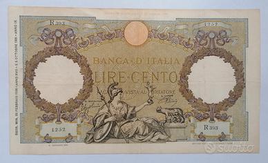 Banconota 100 Lire 1939 Roma Guerriera