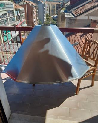 CAPPA ACCIAIO AD ANGOLO PER CUCINA FILTRANTE