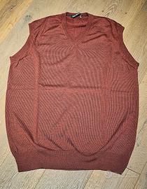 Gilet uomo melange bordeaux