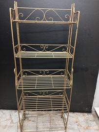 mobiletto con mensola in ferro battuto 