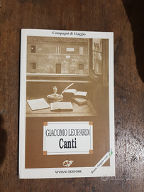 Canti di Giacomo Leopardi, libro poesie