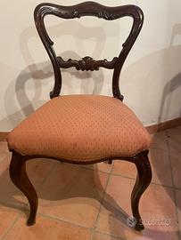 6 sedie stile piemontese