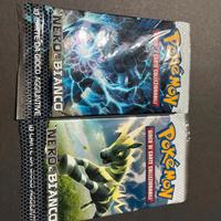 2 Bustine pokemon artwork nero e bianco vintage