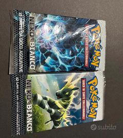 2 Bustine pokemon artwork nero e bianco vintage