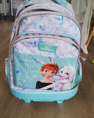 Cartella zaino trolley frozen