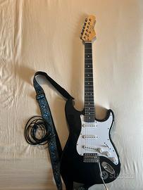 Chitarra elettrica eko s300 + cavo + tracolla