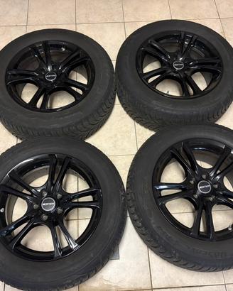 Kit 4 Cerchi 17" GMP Nero Lucido + Gomme Invernali