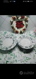 servizio 8 piatti in ceramica con omaggio 