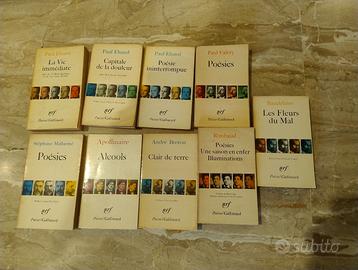 9 libri poeti francesi NRF gallimard