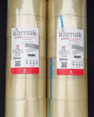 12 rotoli nastro imballaggio silenzioso 