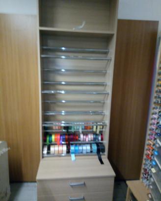 Mobile porta nastri raso, cotone ecc
