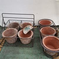 coppia 2 cestini in ferro 