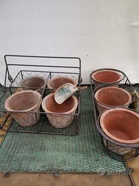 coppia 2 cestini in ferro 