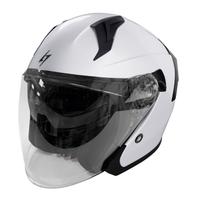 CASCO JET MOTO STORMER RUN BIANCO DOPPIA VISIERA