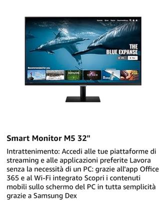Monitor Smart Samsung 32”, S32AM500NR
