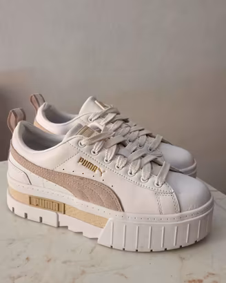 sneakers PUMA Mayze bianco e Baige