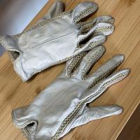 Guanti vintage vera pelle donna bianchi anni '90