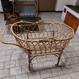 CULLA E PORTA BEBÈ IN VIMINI