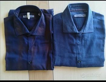 Set 2 camicia  lunga blu  Glamour Tg M cotone 