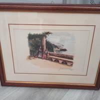 Acquerello anni 80 Fortunato Russo 