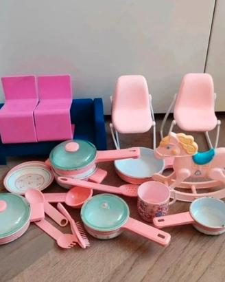 Lotto Accessori Casa Barbie Vintage 