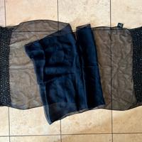 Stola foulard Lancetti in seta nera