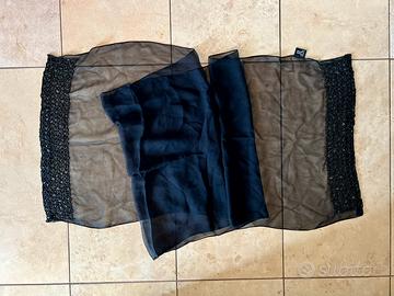 Stola foulard Lancetti in seta nera
