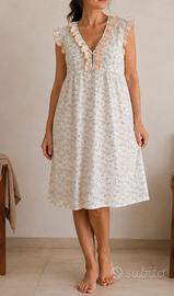 Camicia da notte vintage in cotone 100%