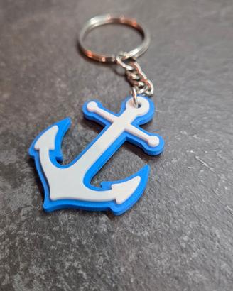 Portachiavi nautico a forma di ancora