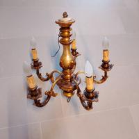 lampadario a candela dipinto a mano 