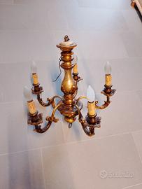 lampadario a candela dipinto a mano 