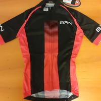 Maglia BRN maniche corte con zip donna Fluo Fuxia