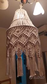 Lampadario in macramè