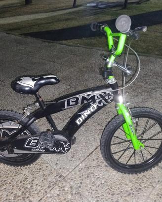 Bici Bambino Dino Bikes BMX 16" Verde e Nera