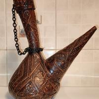 TEIERA VETRO RIVESTITA IN CUOIO