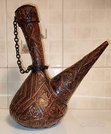 TEIERA VETRO RIVESTITA IN CUOIO