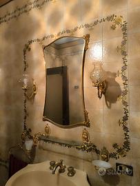 Set bagno completo vintage anni '70 – Specchio,
