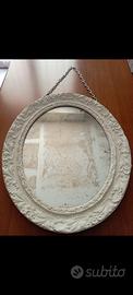 specchio ovale con vetro antichizzato 